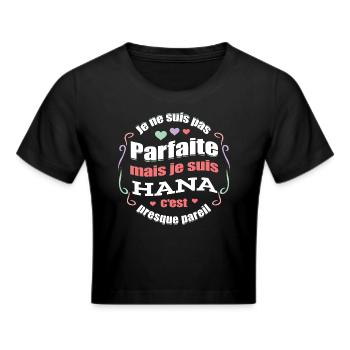 HANA PARFAITE - PRENOM HANA - Crop top - noir - Devant - Marisol (170cm)
