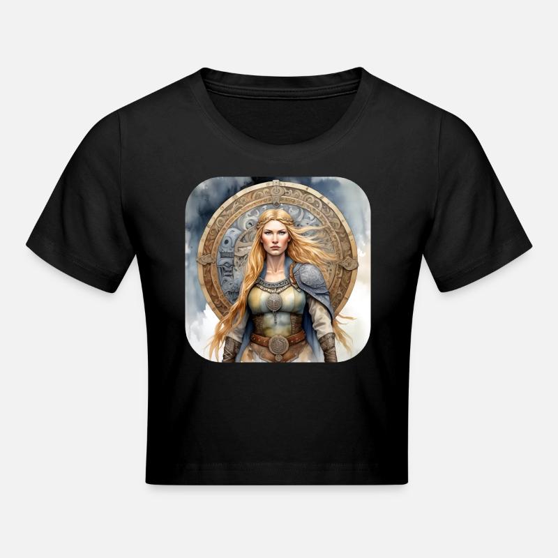 Fière Viking Germanin Shield Maiden - Crop top - noir