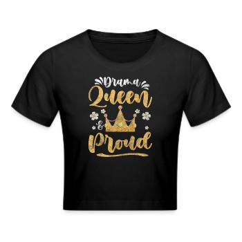 Crown Acting Spotlight Whining - Cropped T-Shirt - black - Front - Marisol (170cm)