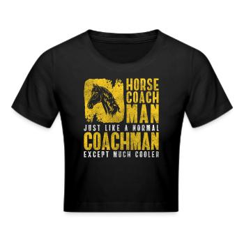 Horse-drawn carriage riding Guest Rider - Cropped T-Shirt - black - Front - Marisol (170cm)