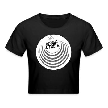 Atomic Utopia - Concentric Orb - Cropped T-Shirt - black - Front - Marisol (170cm)