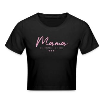 Mama - Frauen Cropped T-Shirt - Schwarz - Vorne - Marisol (170cm)
