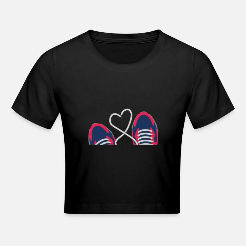L'amour en cours d'exécution v2 - Crop top - noir