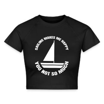 Voilier Voilier Voilier Marin Capitaine Voile - Crop top - noir - Devant - Marisol (170cm)