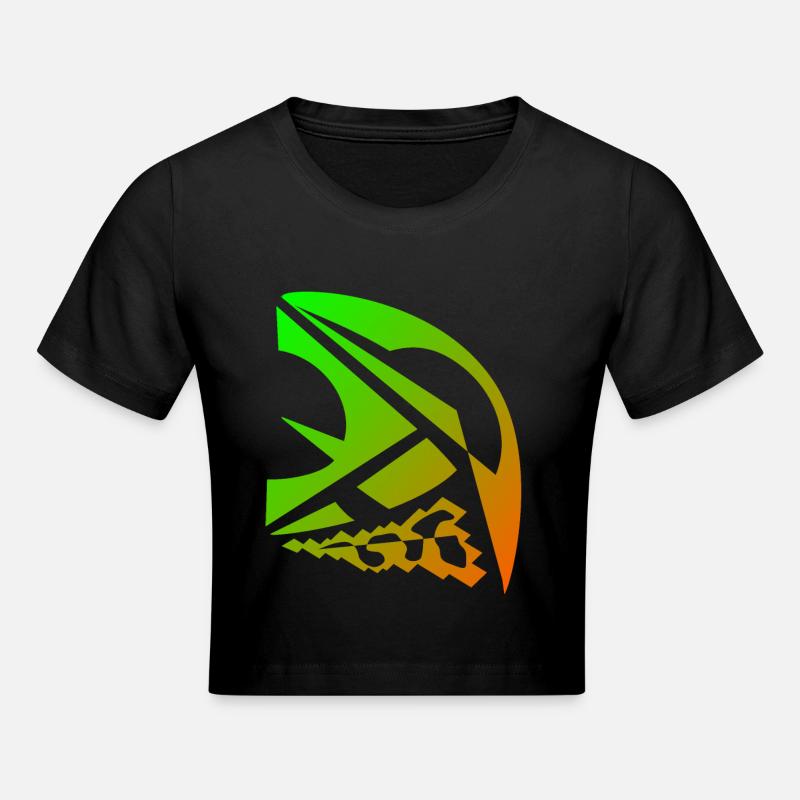 objet géométrique - Crop top - noir