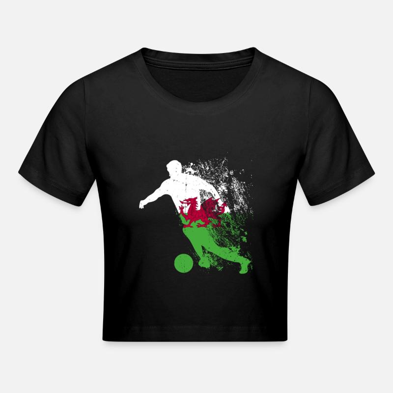 Coupe du monde de l’équipe nationale du Pays de Galles - Crop top - noir