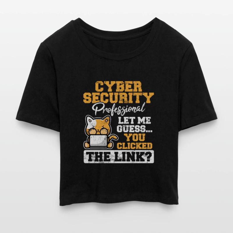 Cybersecurity Cyber Security MFA Hacker Pentester Frauen Cropped T-Shirt