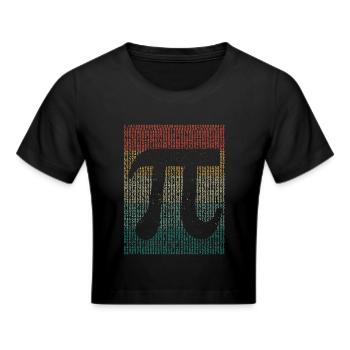 Pi Day 3.14 Cool Lustig Nerd Math Lover Geek Regen - Frauen Cropped T-Shirt - Schwarz - Vorne - Marisol (170cm)