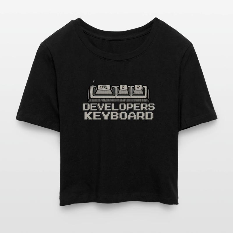 Entwickler Coder Lustige Programmierung Humor Software Frauen Cropped T-Shirt
