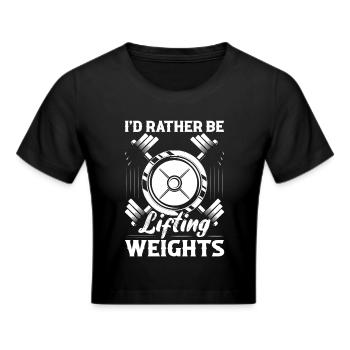 Løfte vægte Træning Træning Vægtløftning - Cropped T-Shirt - sort - Foran - Marisol (170cm)