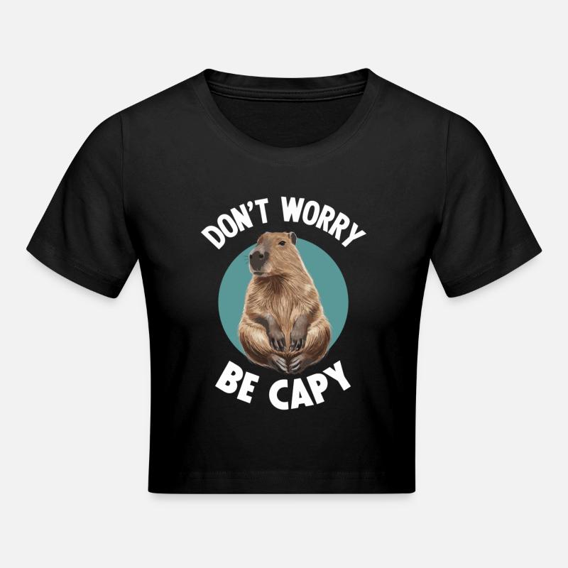 Ne vous inquiétez pas, soyez capy - Crop top - noir