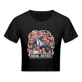 JUSTICE SOCIALE - Crop top - noir - Devant - Marisol (170cm)