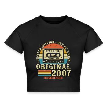 18 Ans 2007 Vintage Rétro Cadeau d’anniversaire - Crop top - noir - Devant - Marisol (170cm)