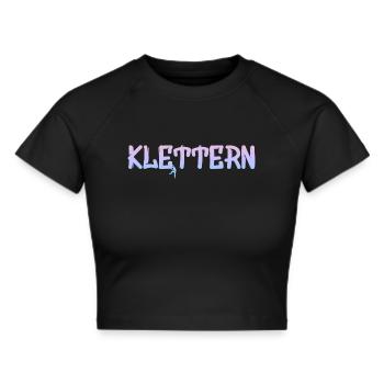 Klettern - Frauen Cropped T-Shirt - Schwarz - Vorne - Marisol (170cm)