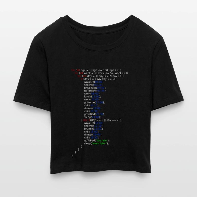 My Life - Java Code Cropped T-Shirt