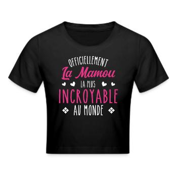 Officiellement La Mamou Incroyable - Crop top - noir - Devant - Marisol (170cm)