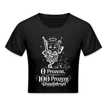100 Prozent Urteilskraft - Frauen Cropped T-Shirt - Schwarz - Vorne - Marisol (170cm)