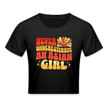 Jamais Sous-estimer Fille Asiatique - Crop top - noir - Devant - Marisol (170cm)