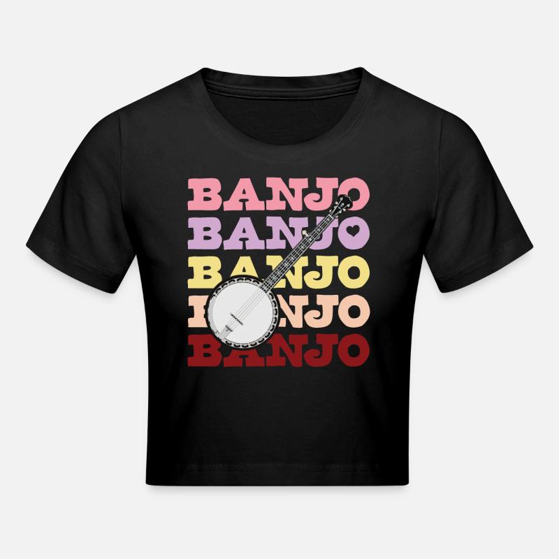 Banjo Candy Colours avec Bluegrass Resonator Banjo - Crop top - noir