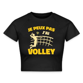 Je Peux Pas J'ai Volley - Crop top - noir - Devant - Marisol (170cm)