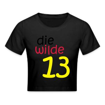 die wilde 13 - Frauen Cropped T-Shirt - Schwarz - Vorne - Marisol (170cm)