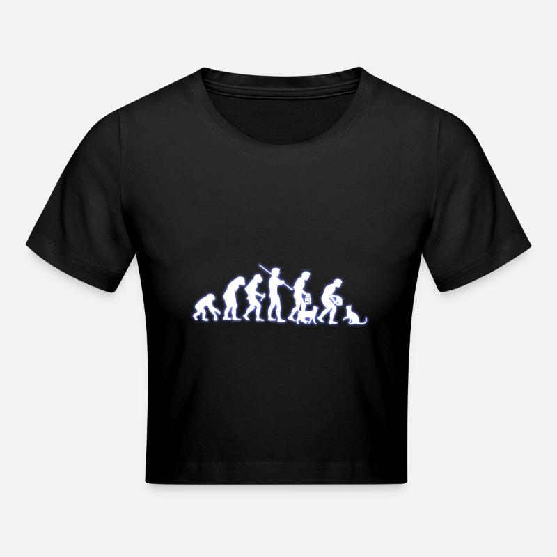 Evolution cat funny cats shirt gift - Cropped T-Shirt - black