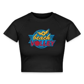 Beach Volley (emblème, lettrage) - Crop top - noir - Devant - Marisol (170cm)
