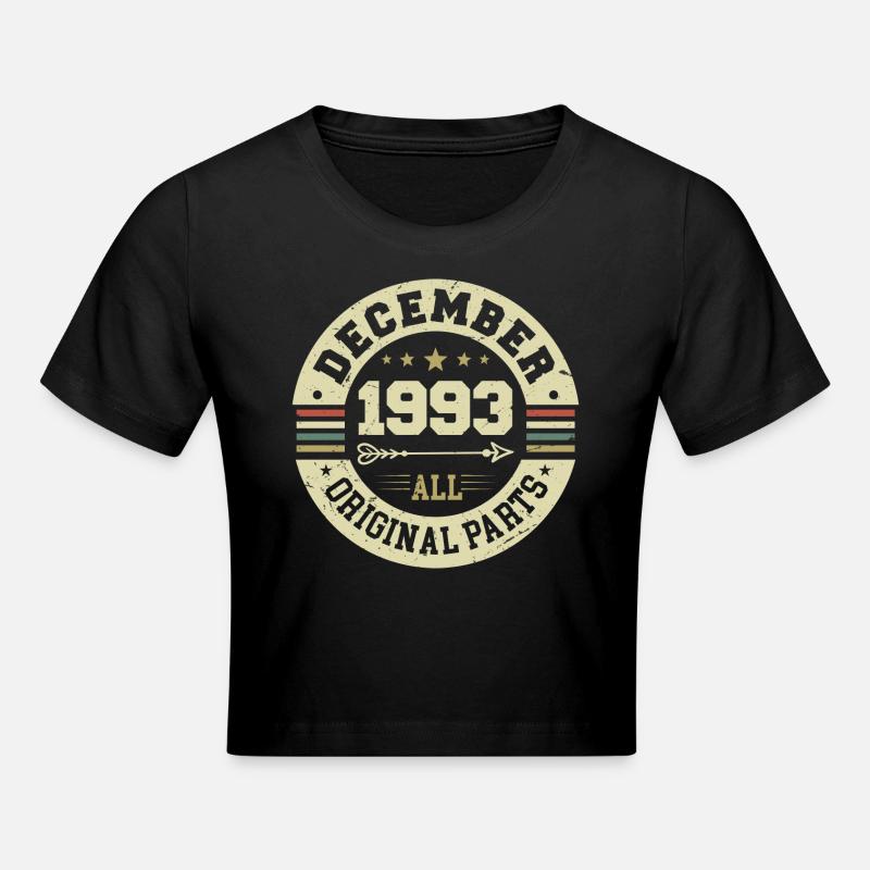 Légendes Anniversaire Décembre 1993 Naissance Cadeau - Crop top - noir