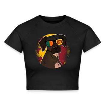 Sri Lanka - Frauen Cropped T-Shirt - Schwarz - Vorne - Marisol (170cm)