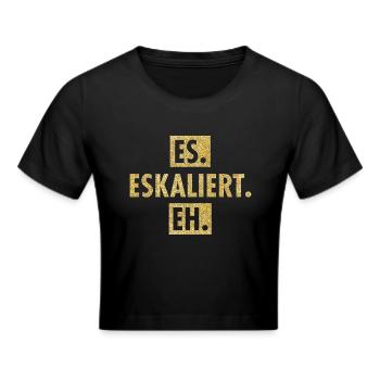 es eskalier eh Zeichenfläche 1 - Frauen Cropped T-Shirt - Schwarz - Vorne - Marisol (170cm)