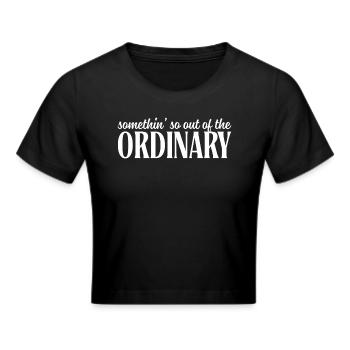Etwas so Außergewöhnliches - Frauen Cropped T-Shirt - Schwarz - Vorne - Marisol (170cm)
