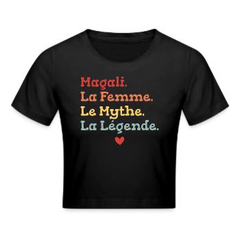 La femme le mythe la légende magali - Crop top - noir - Devant - Marisol (170cm)
