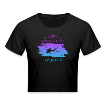 Tauchen Diving - Frauen Cropped T-Shirt - Schwarz - Vorne - Marisol (170cm)