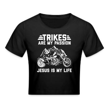 Triker - Frauen Cropped T-Shirt - Schwarz - Vorne - Marisol (170cm)