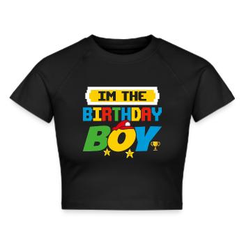 Im The Birthday Boy Game Gaming Family Matching - Crop top - noir - Devant - Marisol (170cm)
