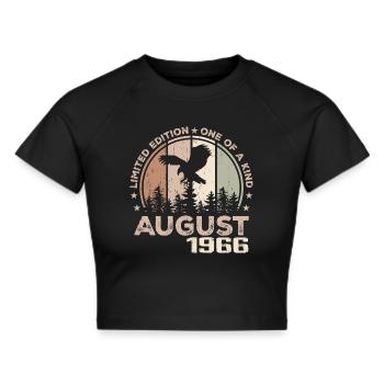 Incomparable depuis août 1966, 58e Anniversaire - Crop top - noir - Devant - Marisol (170cm)