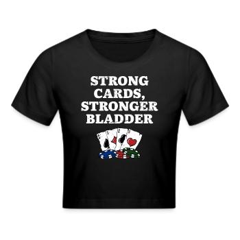 Cartes fortes Stronger Bladder Poker Joke Poker - Crop top - noir - Devant - Marisol (170cm)