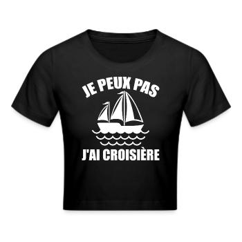 Je peux pas j'ai croisiere - Crop top - noir - Devant - Marisol (170cm)