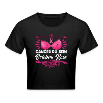 Cancer Du Sein Octobre Rose. - Crop top - noir - Devant - Marisol (170cm)