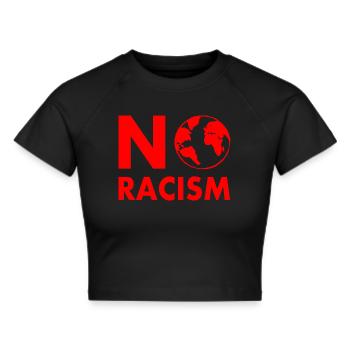 No racism - Frauen Cropped T-Shirt - Schwarz - Vorne - Marisol (170cm)