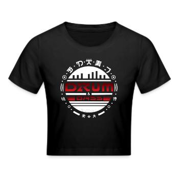 Japanese Style DNB - Cropped T-Shirt - black - Front - Marisol (170cm)