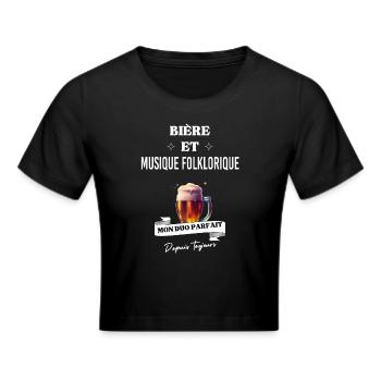 Bière Mon duo parfait depuis musique folklorique - Crop top - noir - Devant - Marisol (170cm)