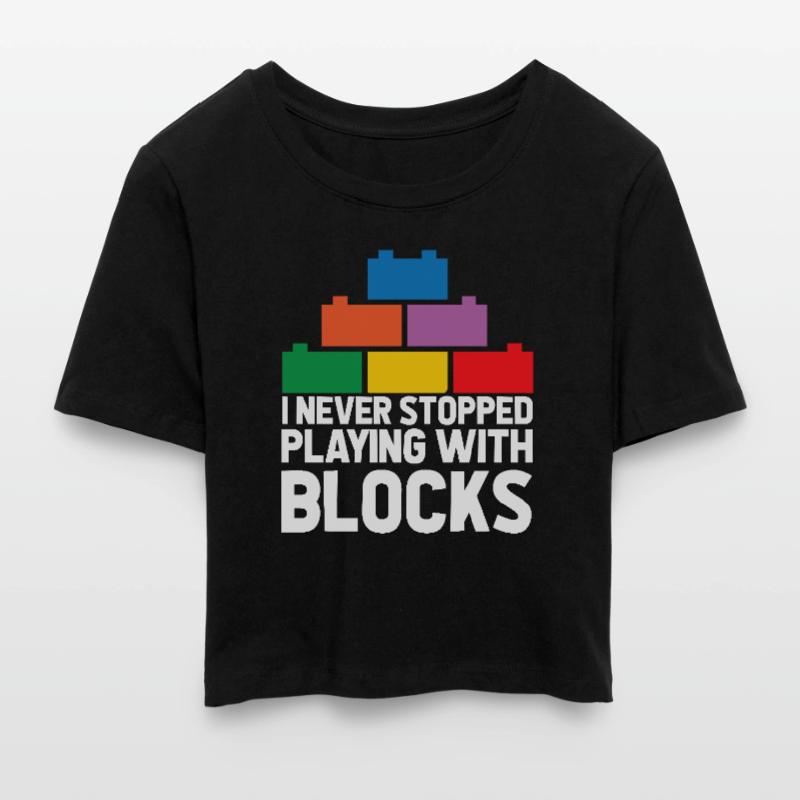 Brick Builder Brick Building Master Builder Cropped T-Shirt