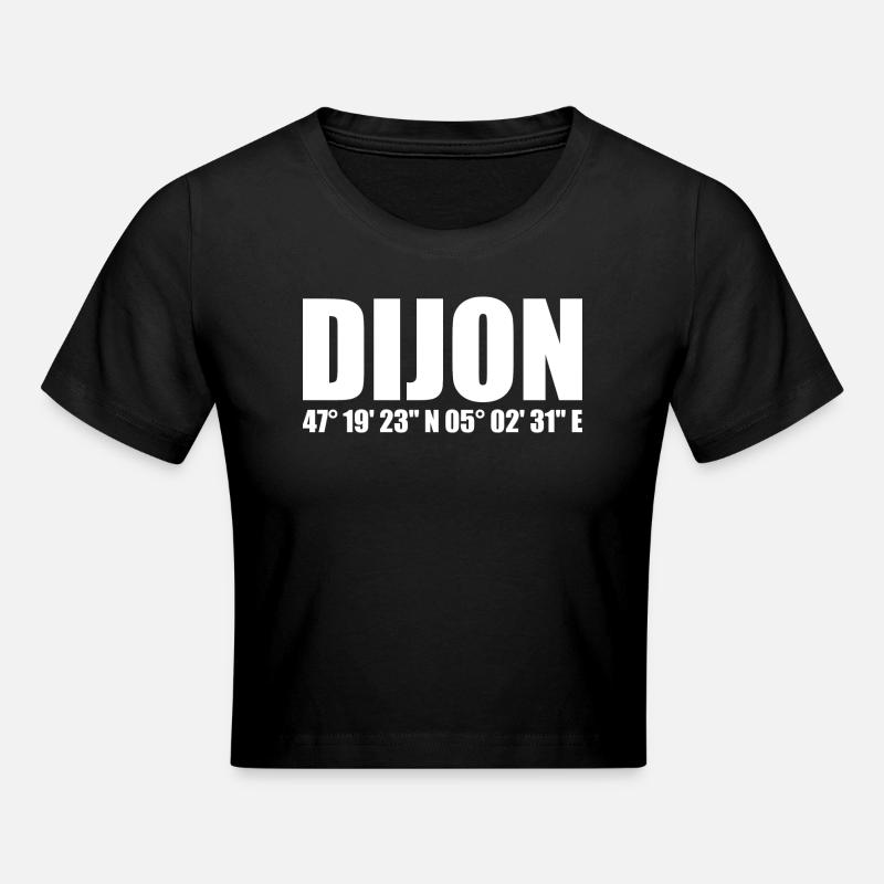 Dijon Coordinates - Cropped T-Shirt - black