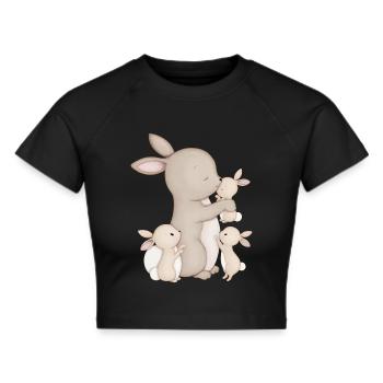 lapins mignons - Crop top - noir - Devant - Marisol (170cm)