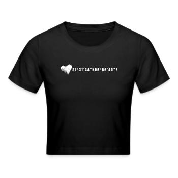 Bottrop Heart coordinates - Cropped T-Shirt - black - Front - Marisol (170cm)
