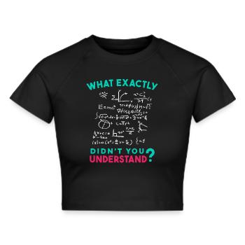 Physique Math Formule Blague - Crop top - noir - Devant - Marisol (170cm)