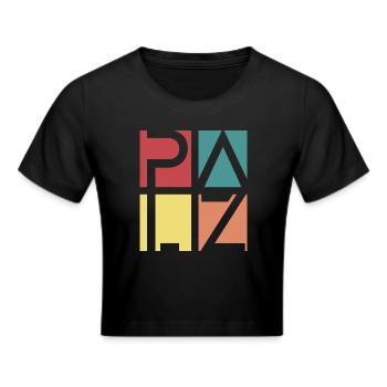 Palz Vintage Design - Frauen Cropped T-Shirt - Schwarz - Vorne - Marisol (170cm)