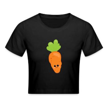 carrot - Cropped T-Shirt - black - Front - Marisol (170cm)
