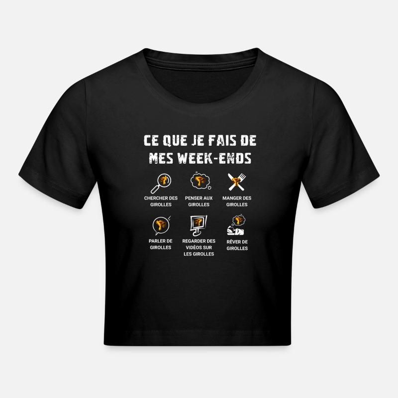 Girolles - Ce que je fais de mes week-ends - Crop top - noir
